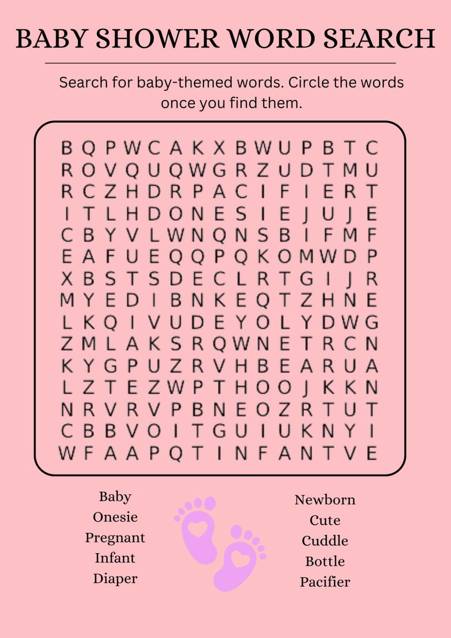 20+ FREE PRINTABLE BABY SHOWER GAMES - Game Rules