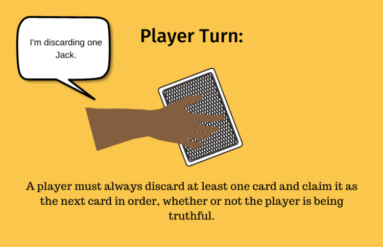 BULLSHIT CARD GAME PLAYER TURN
