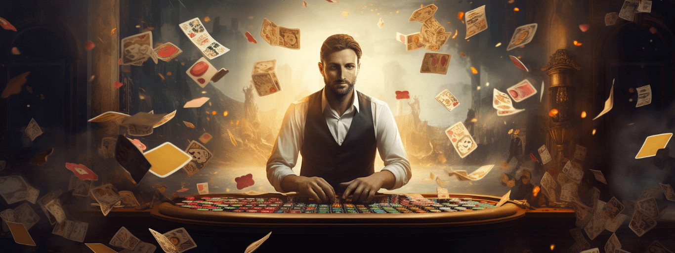 Image depicting a man playing at one of the best online casinos in Canada