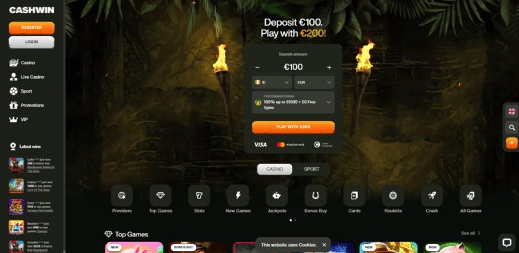 Cashwin – One of the Best Instant Withdrawal Casinos in Ireland
