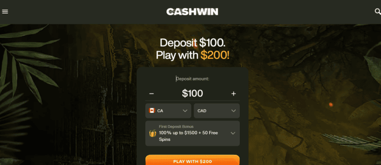 Cashwin - Best Canadian Mobile Casino for Overall Mobile Functionality
