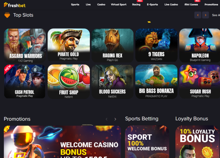 Freshbet - Best New Slots Sites in the UK