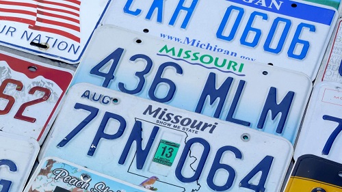 license plate overview