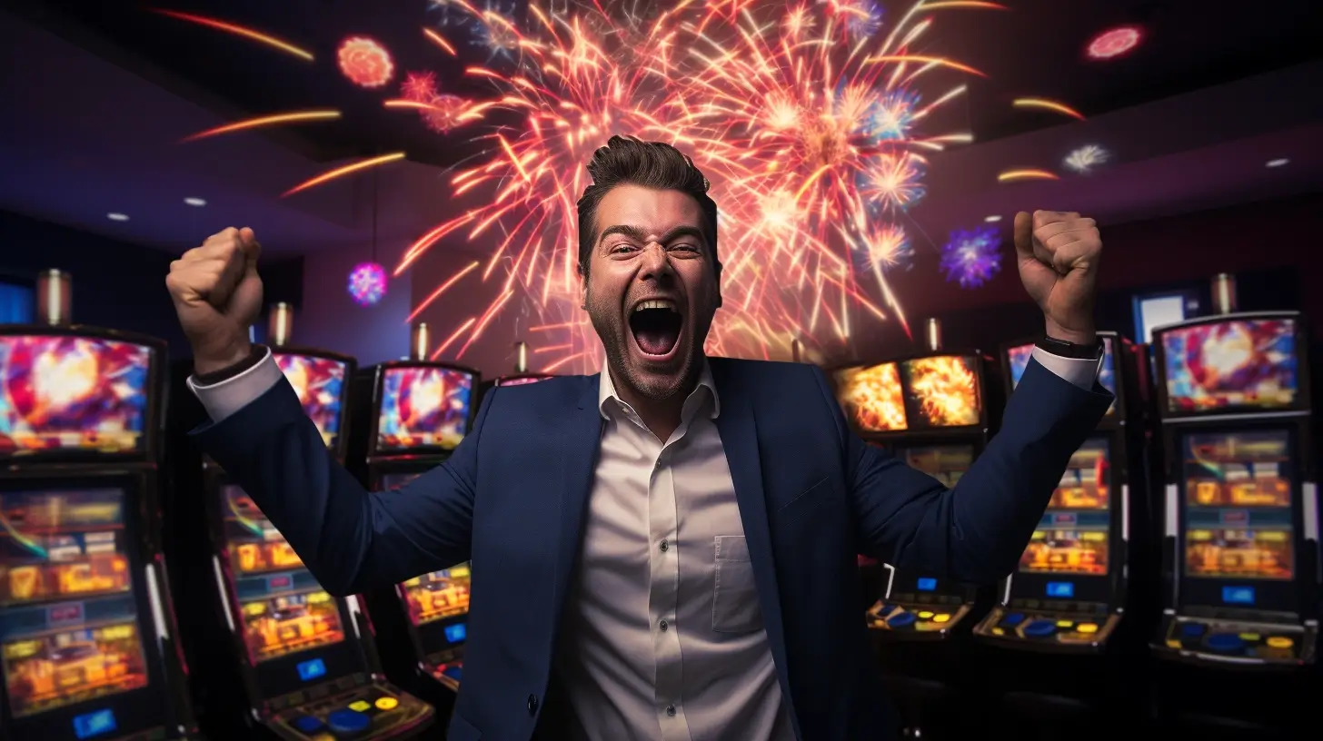 Phot of a man who has just played the best online pokies