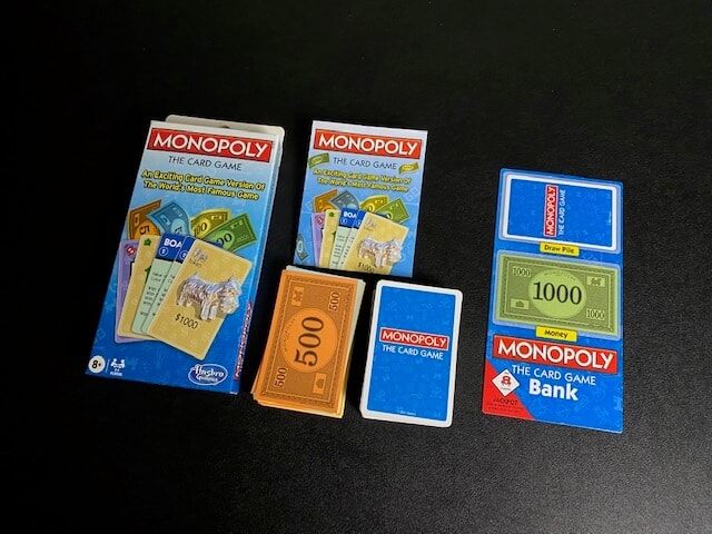 MONOPOLY THE CARD GAME content