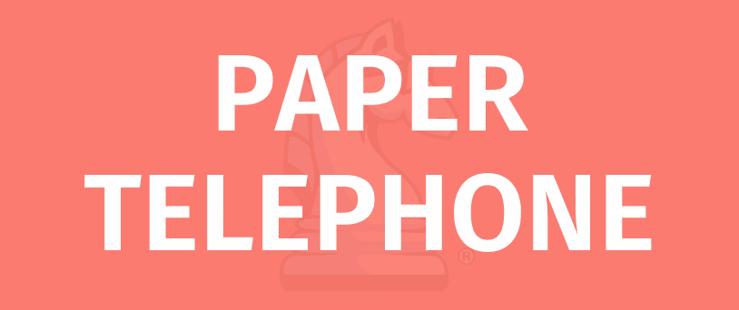 Paper telephone - The Game Gal