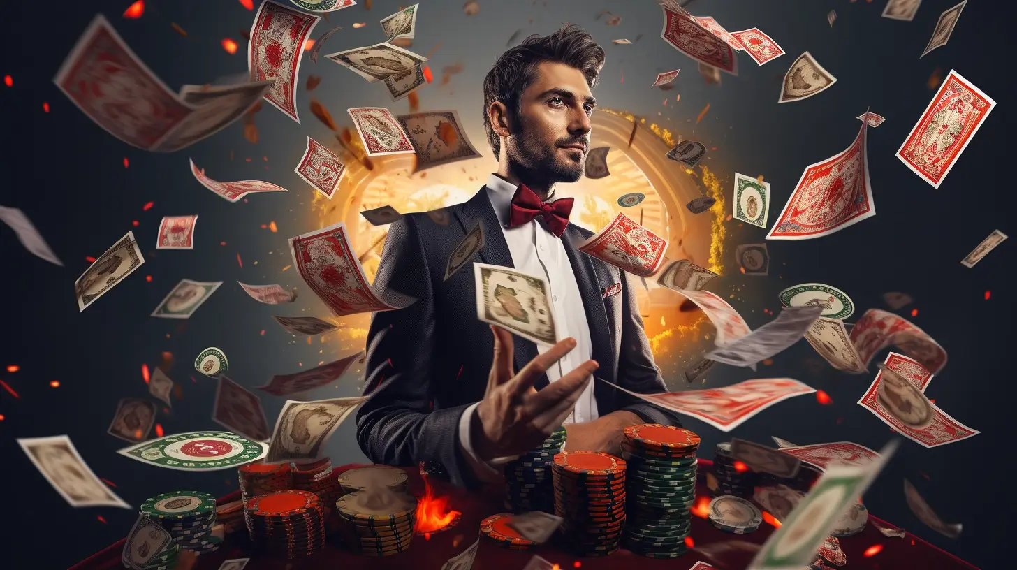 Image depicting a man illustrating a real money casino