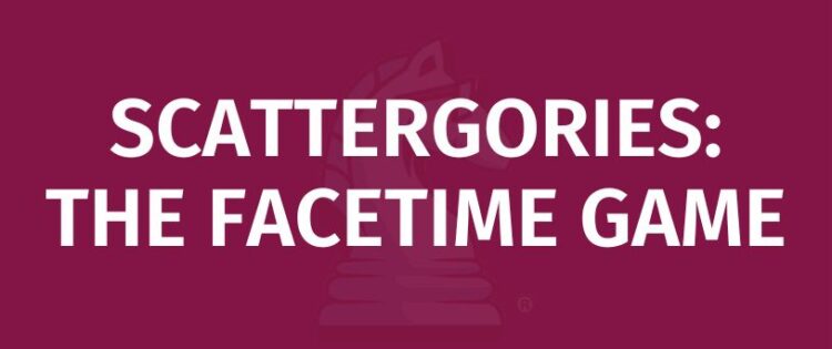SCATTERGORIES face time rules title