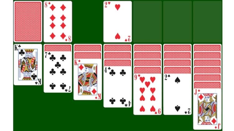 Solitaire card gameplay