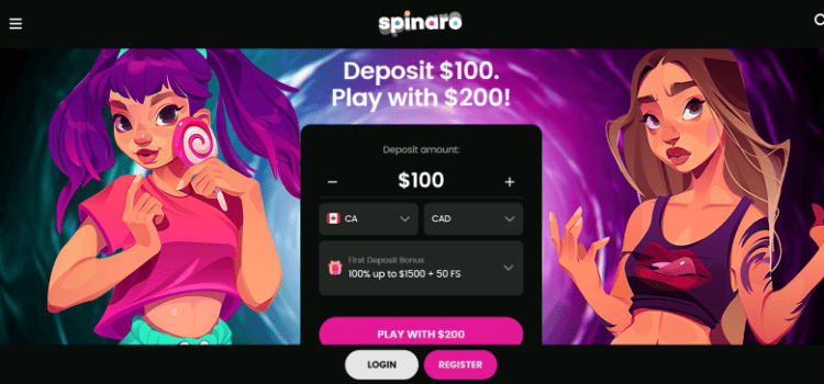 Spinaro – Best Canadian Mobile Casino for Sports Cashback