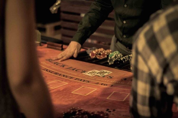 People around a blackjack table 