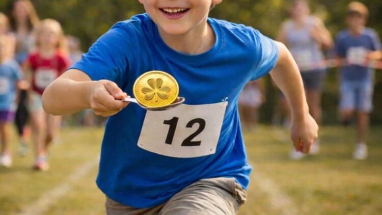 gold coin spoon race st patricks day games for kids
