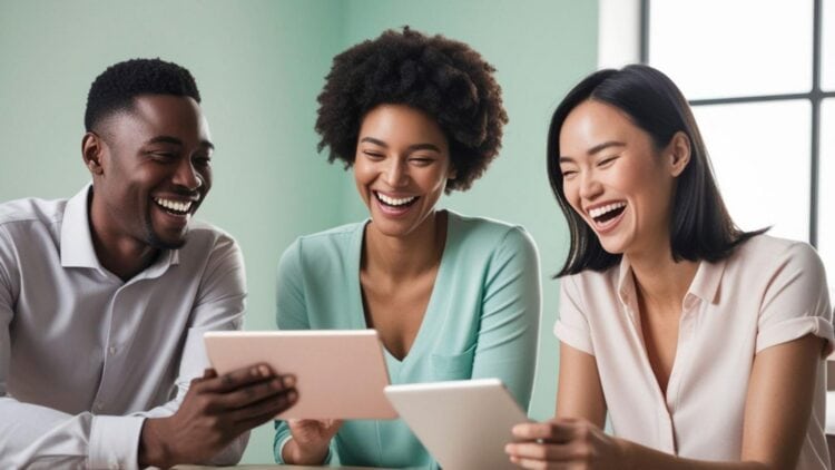 st patricks day games for adults at work colleagues laughing at limericks